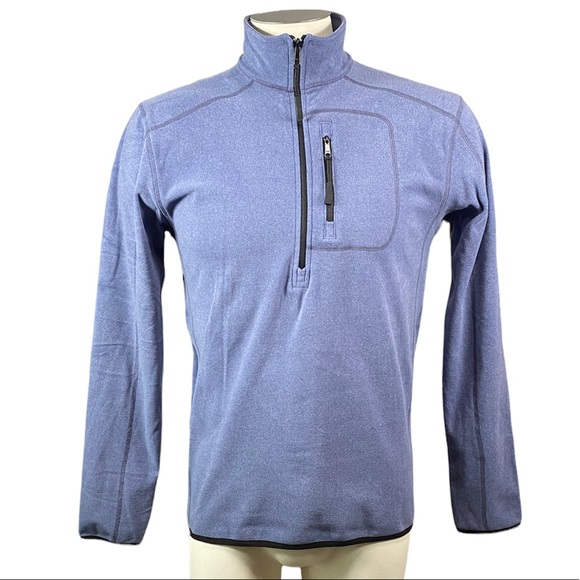 VTG 1946 Blue Stretch 1/4 Zip Jacket Size Small NWT - Picture 2 of 10